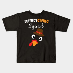 Funny Friendsgiving Squad  Happy Thanksgiving Turkey Day Kids T-Shirt